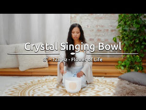 Flower of Life Crystal Singing Bowl 8" or 10"