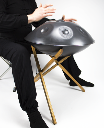 Support Réglable Pour Handpan (tambour à Langue) - Bois De Hêtre, 49-55 Cm, Coussinets Caoutchouc Antidérapants