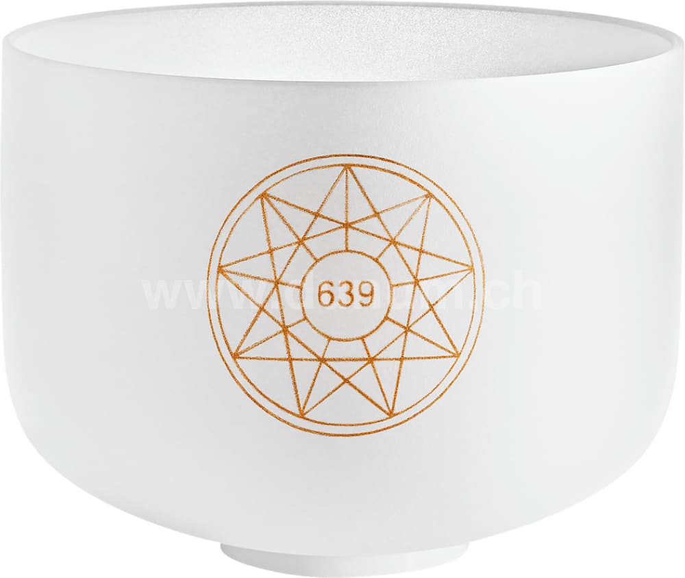 10" / 25cm Solfeggio Kristallklangschale - Fa 639Hz / D#4 | Klangschalen & Stimmgabeln | Dunum.ch