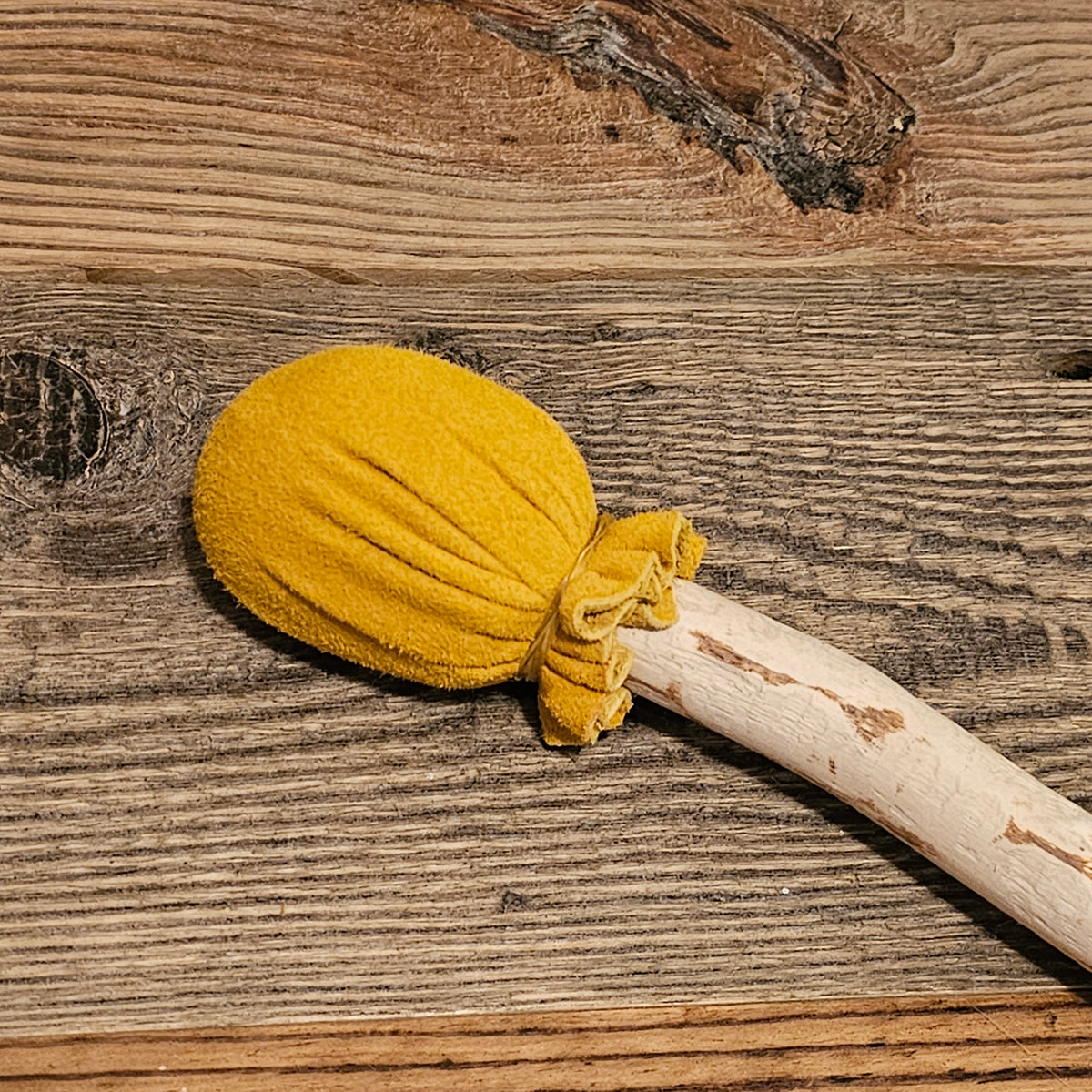 Trommelstock Leder/Biberholz