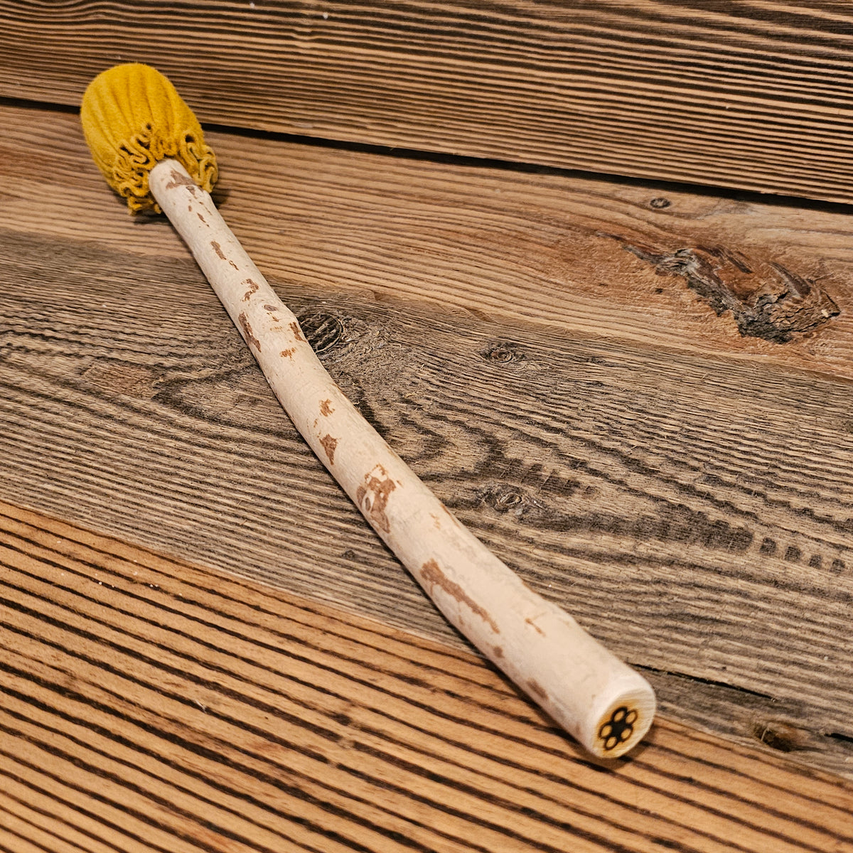 Trommelstock Leder/Biberholz