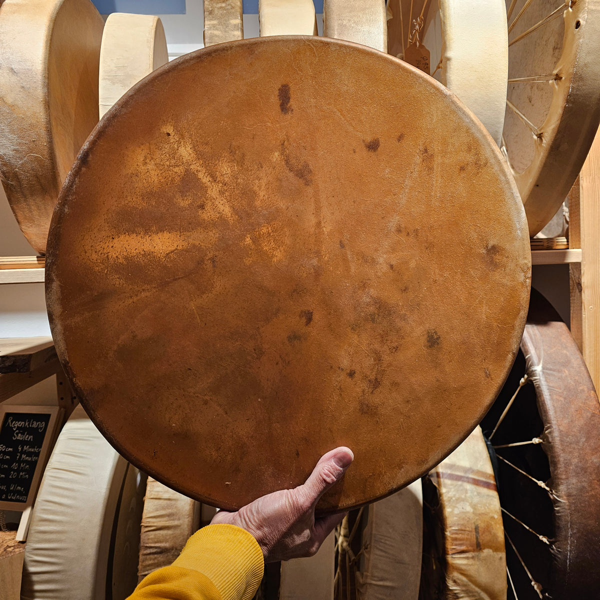 Tambour de chaman de la nouvelle lune ø 40 cm - accordable - Bison