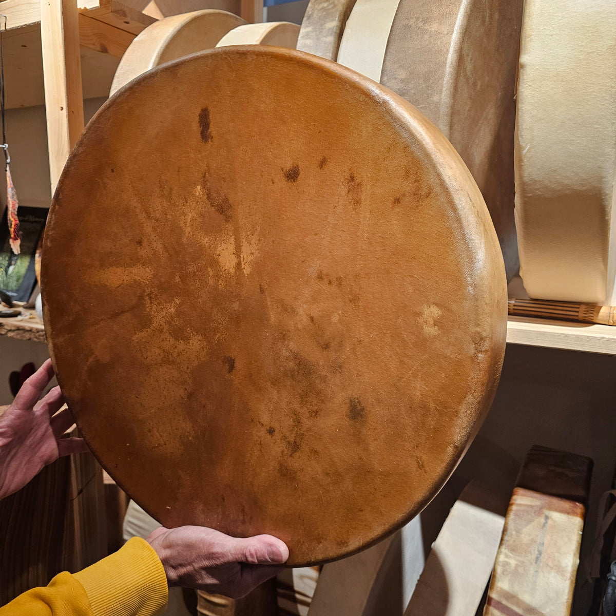 Tambour de chaman de la nouvelle lune ø 40 cm - accordable - Bison