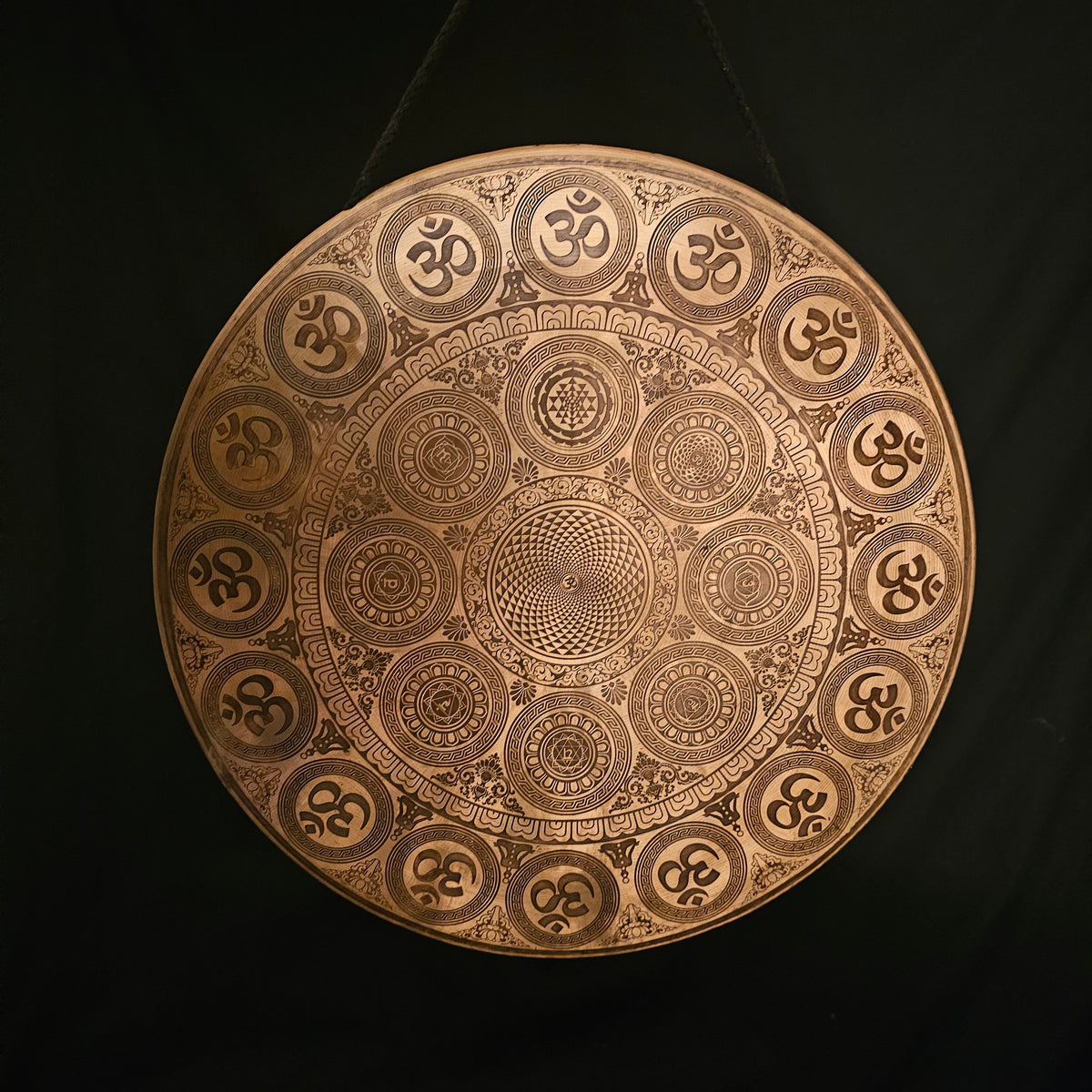 Tempelgong aus Nepal ø 40 cm - Blume des Lebens