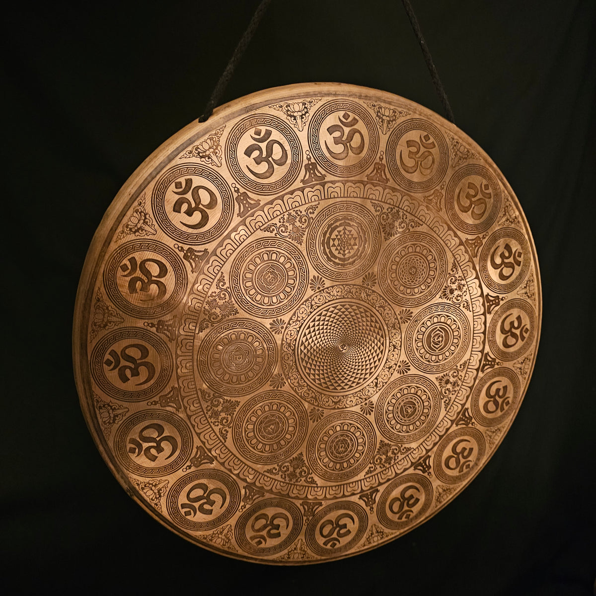 Tempelgong aus Nepal ø 40 cm - Blume des Lebens