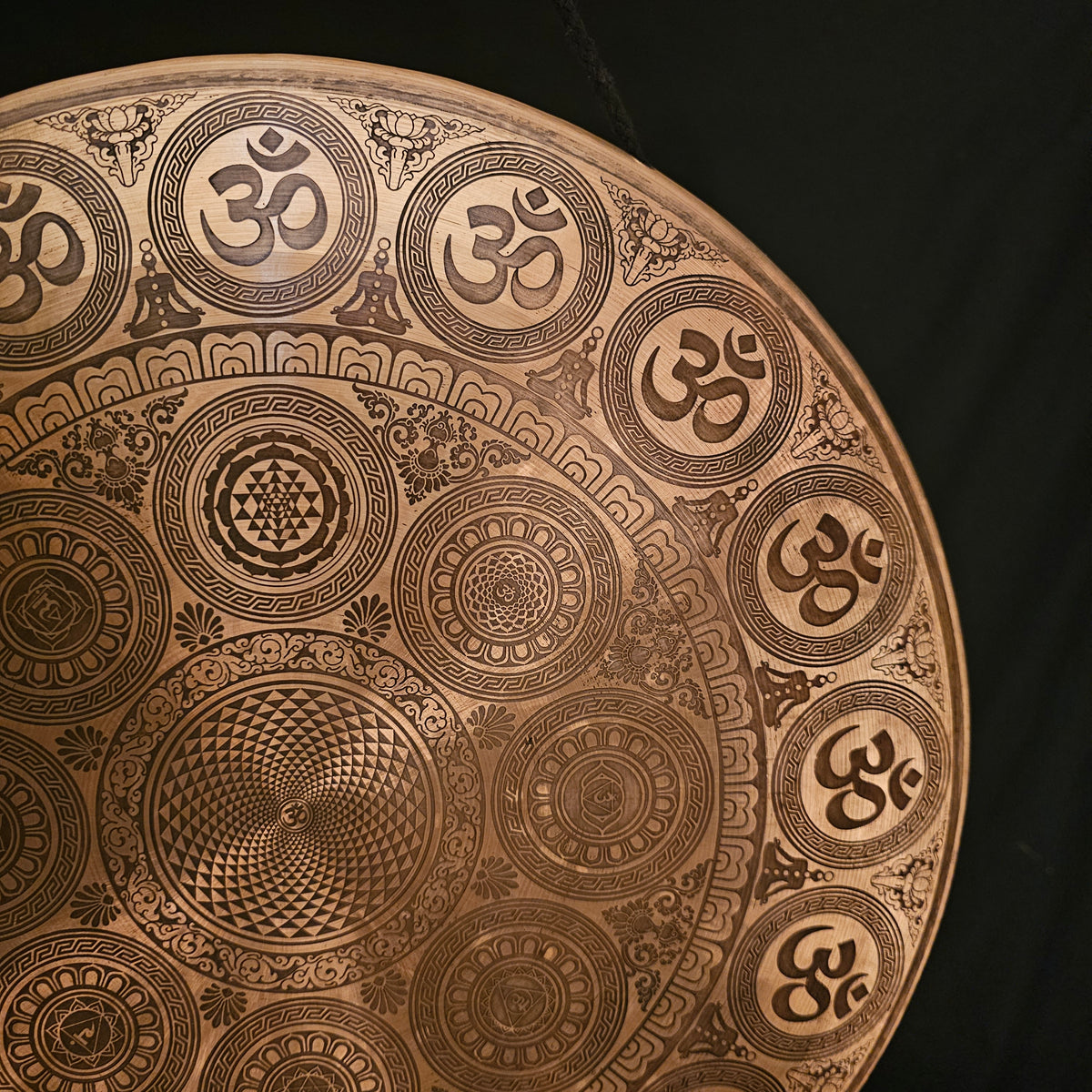 Tempelgong aus Nepal ø 40 cm - Blume des Lebens