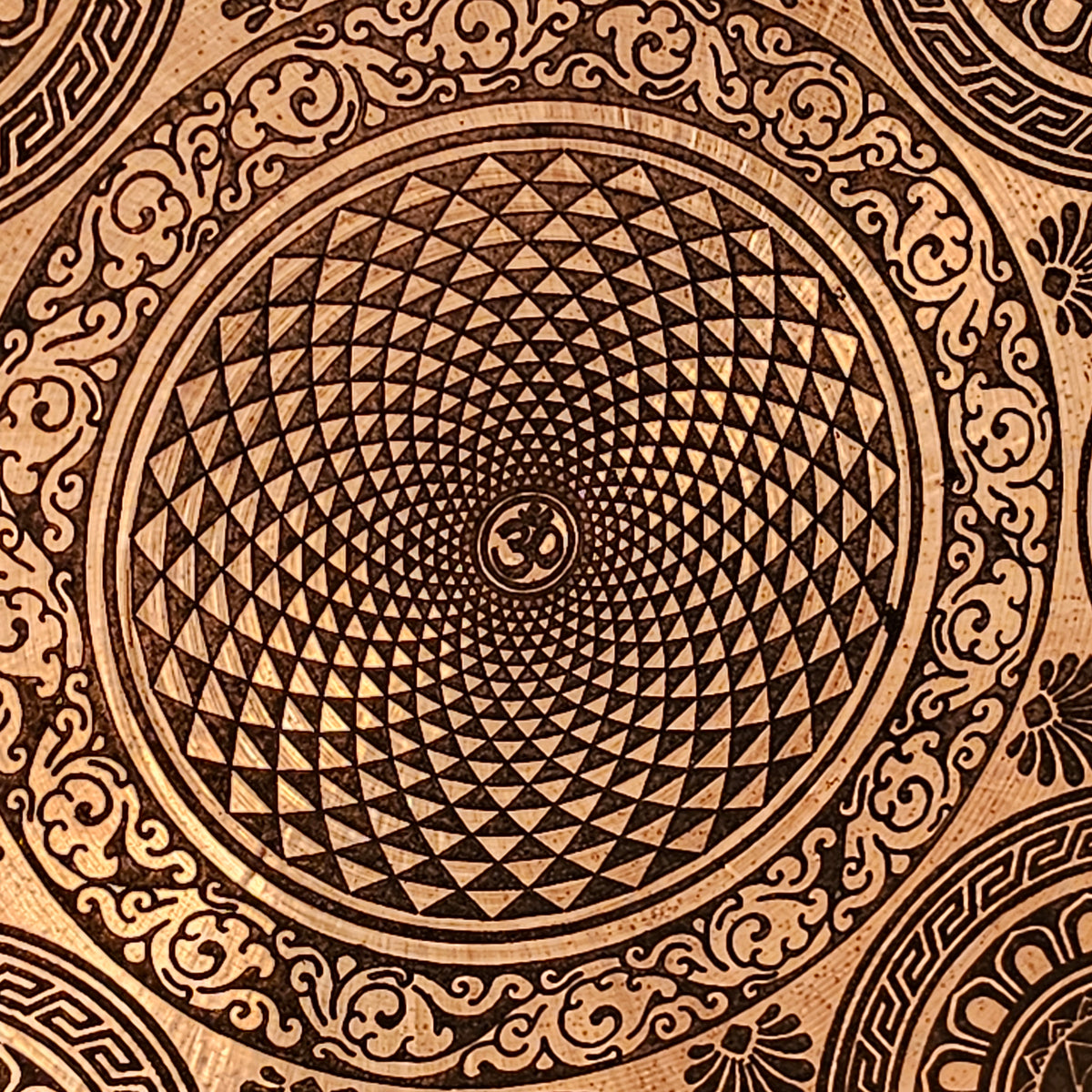 Tempelgong aus Nepal ø 60 cm - Blume des Lebens