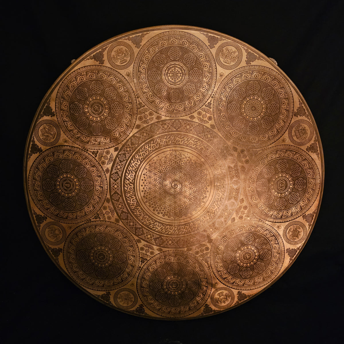 Tempelgong aus Nepal ø 70 cm - Spirale