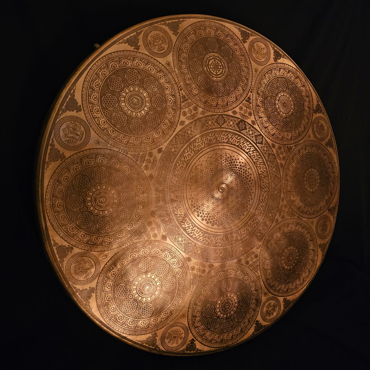 Tempelgong aus Nepal ø 70 cm - Spirale