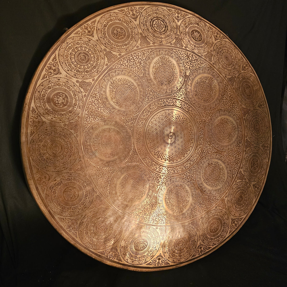 Tempelgong aus Nepal ø 90 cm - Spirale