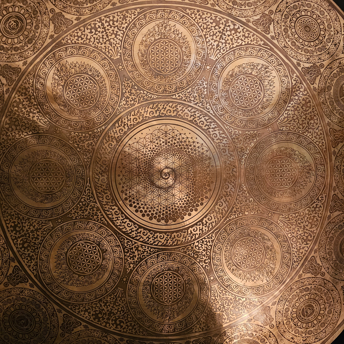 Tempelgong aus Nepal ø 90 cm - Spirale