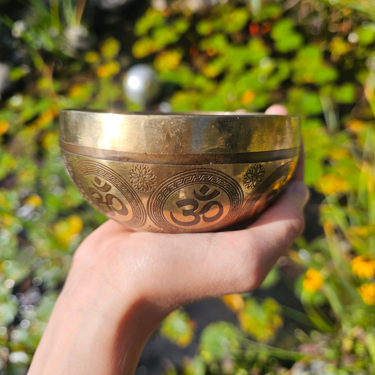 Tibetische Klangschale - ø 10,5 cm | C# | Om