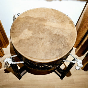 Powwow drum 65 cm - 30 cm with stand - cow