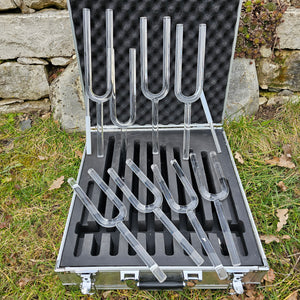 Crystal tuning fork - Chakre Set - 432 hz
