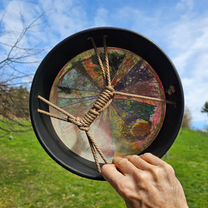 Vegan Buffalo Drum ø 25 cm with mallet - Kosmos