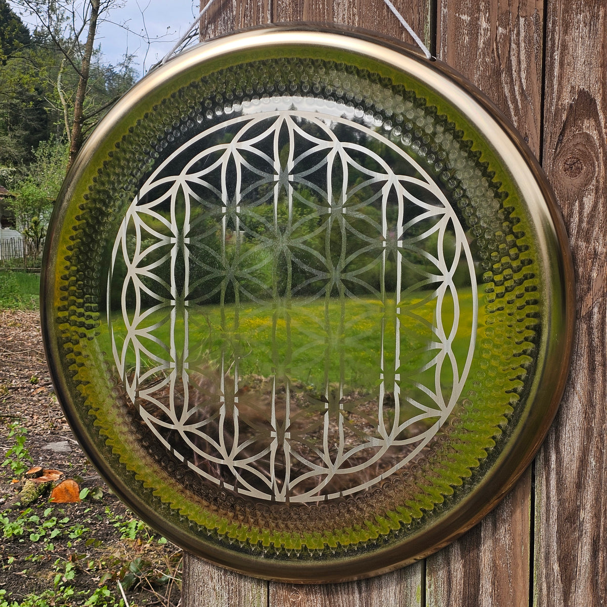 Mirrow Gong ⌀ 80 cm - Flower of life