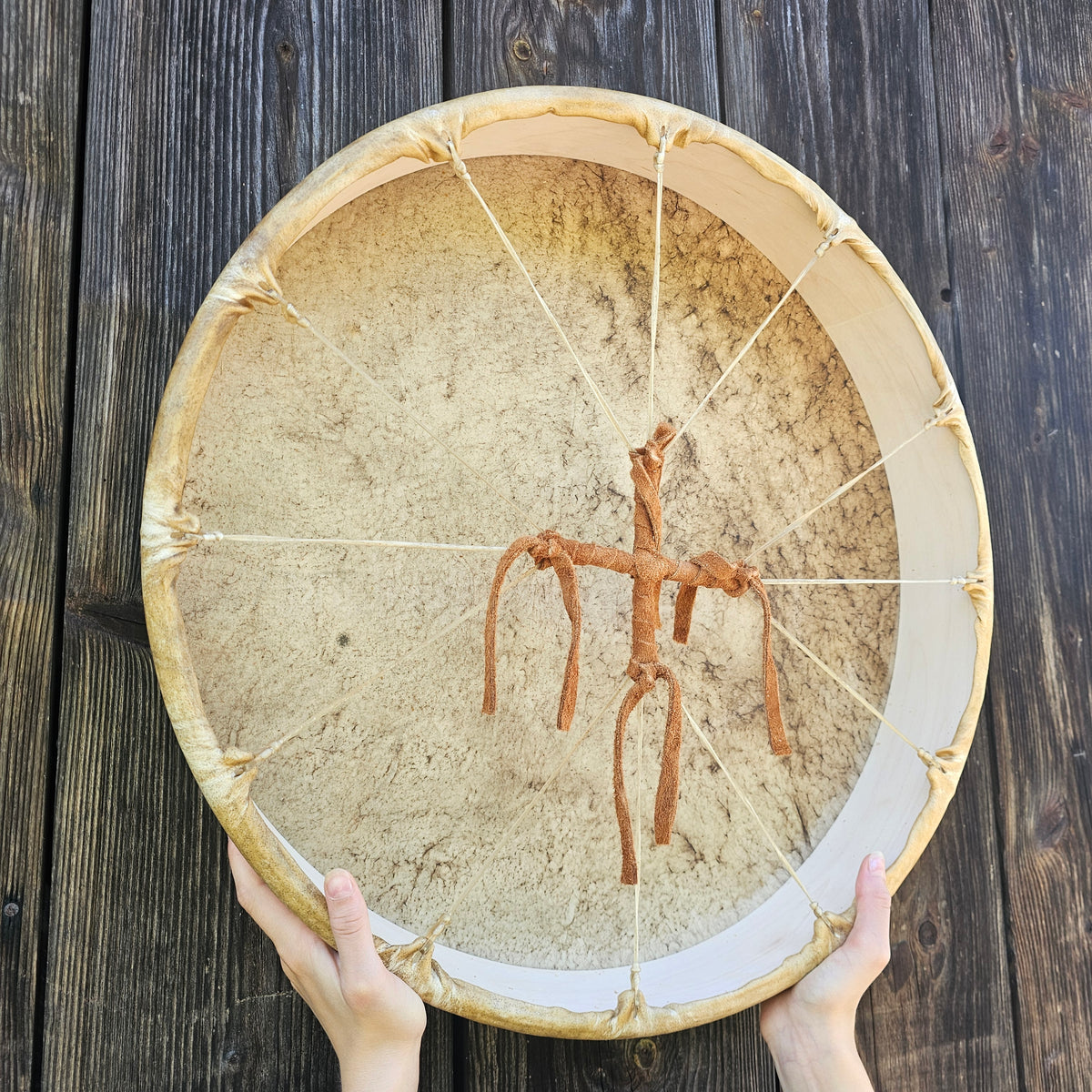 Tambour indien ø 50 cm - cerf rouge
