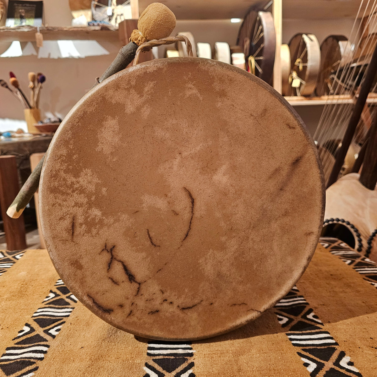 30 cm sweat lodge drum - red deer