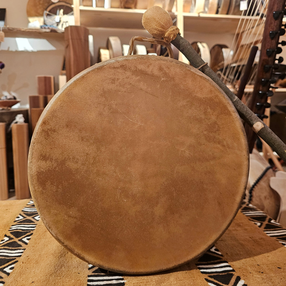 30 cm sweat lodge drum - red deer
