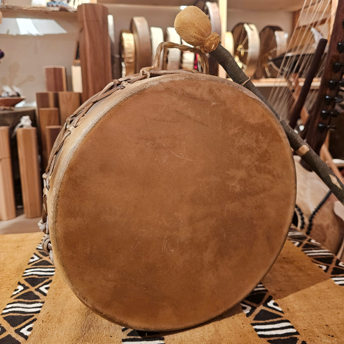 30 cm sweat lodge drum - red deer