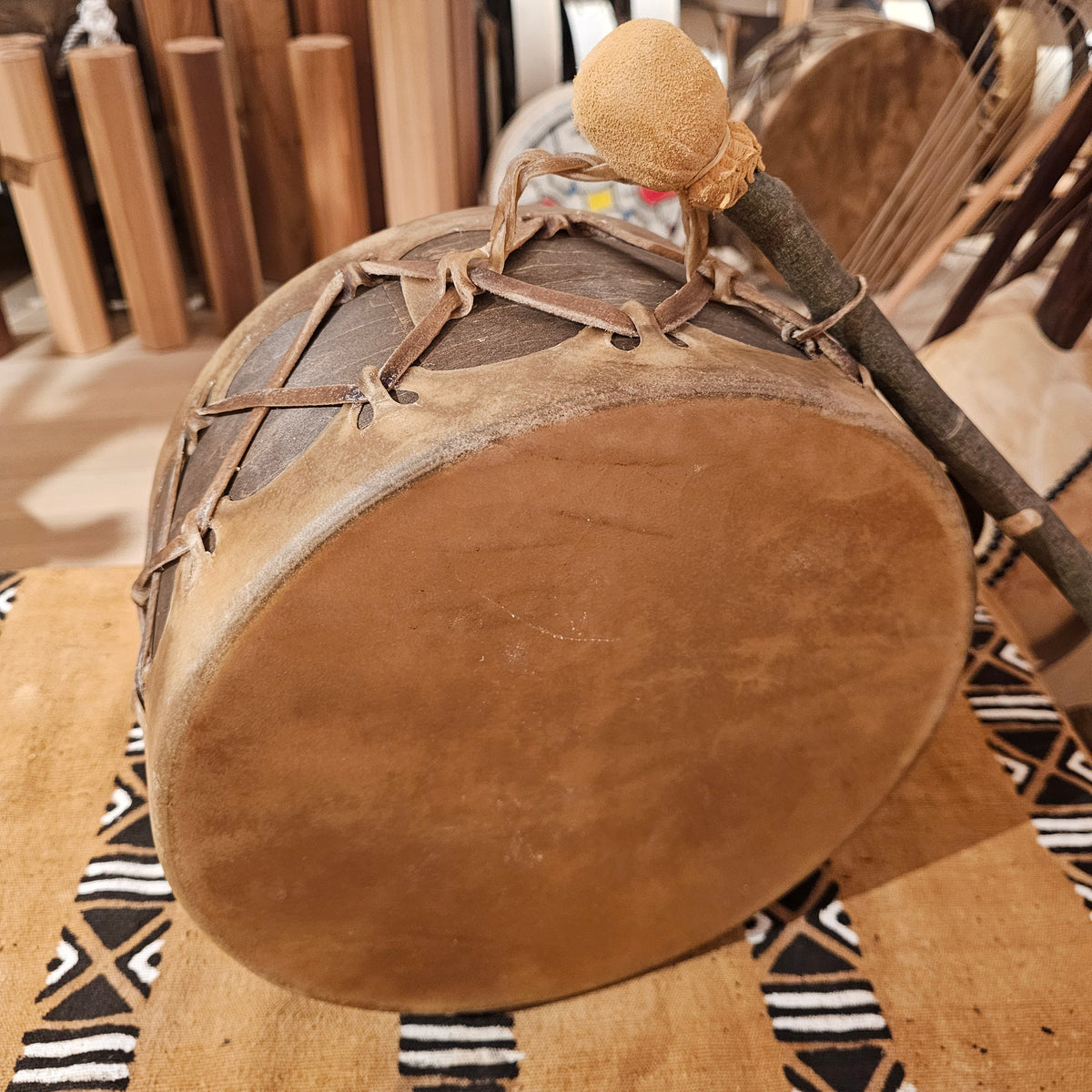 30 cm sweat lodge drum - red deer