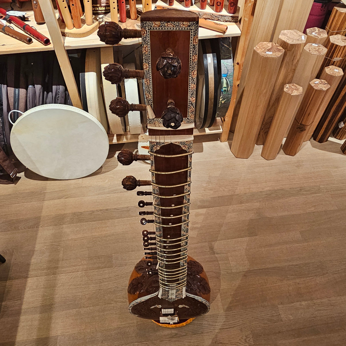 Sitar with case