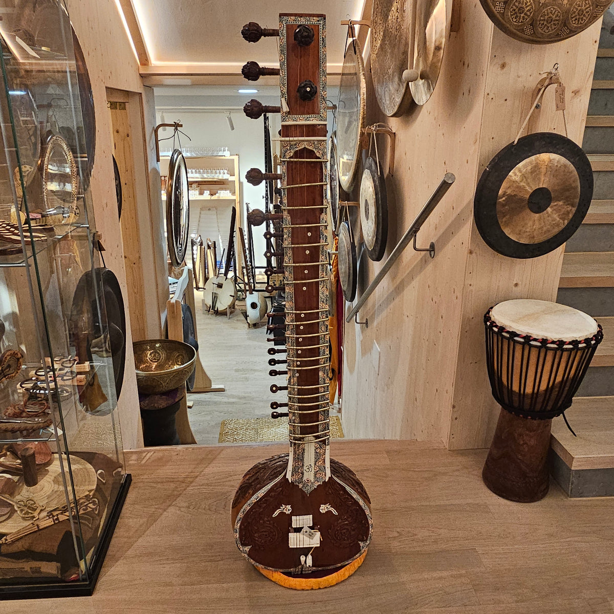 Sitar with case