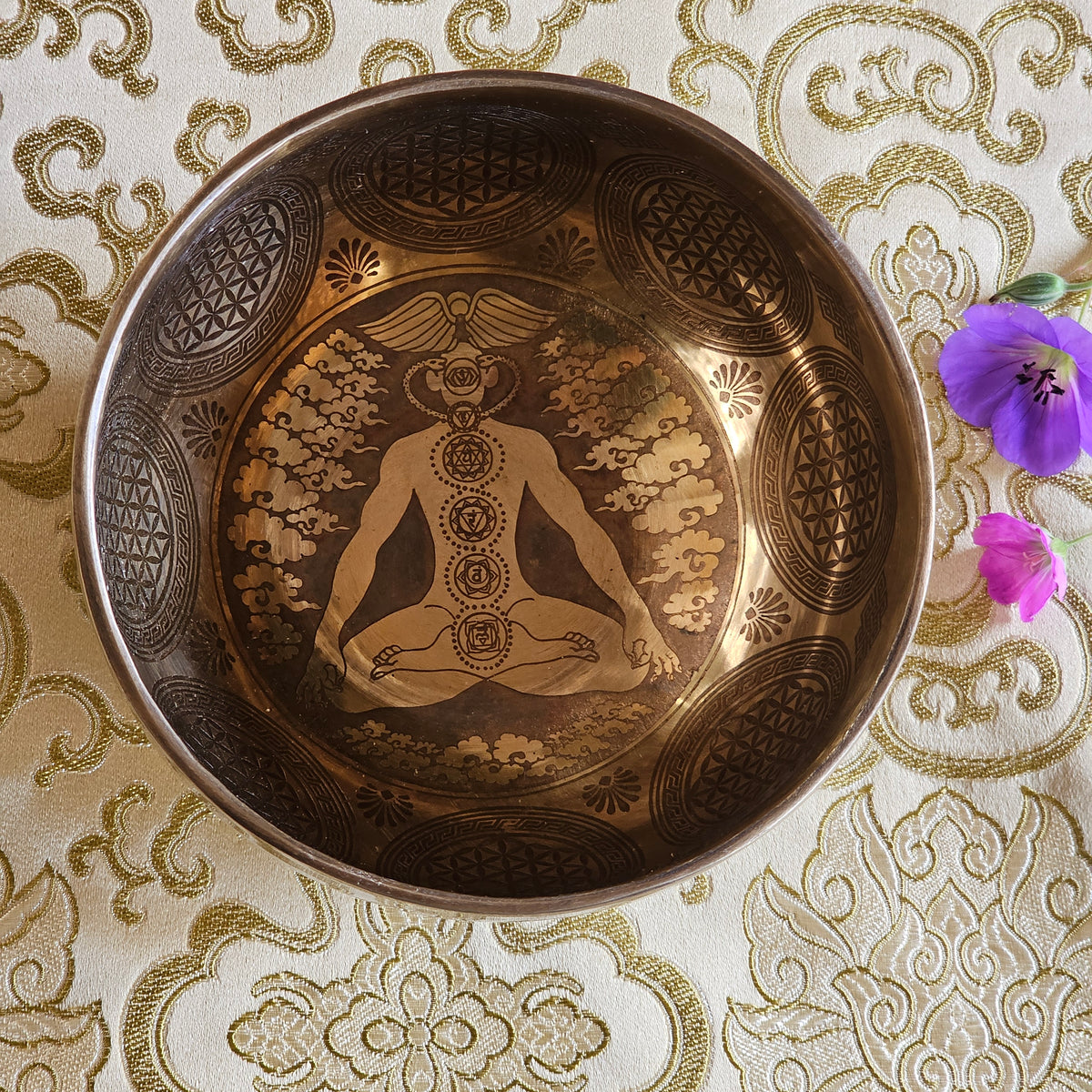 Bol chantant tibétain - Yogi ø 12,5 cm | G# en 432 Hz - chakra de la nuque