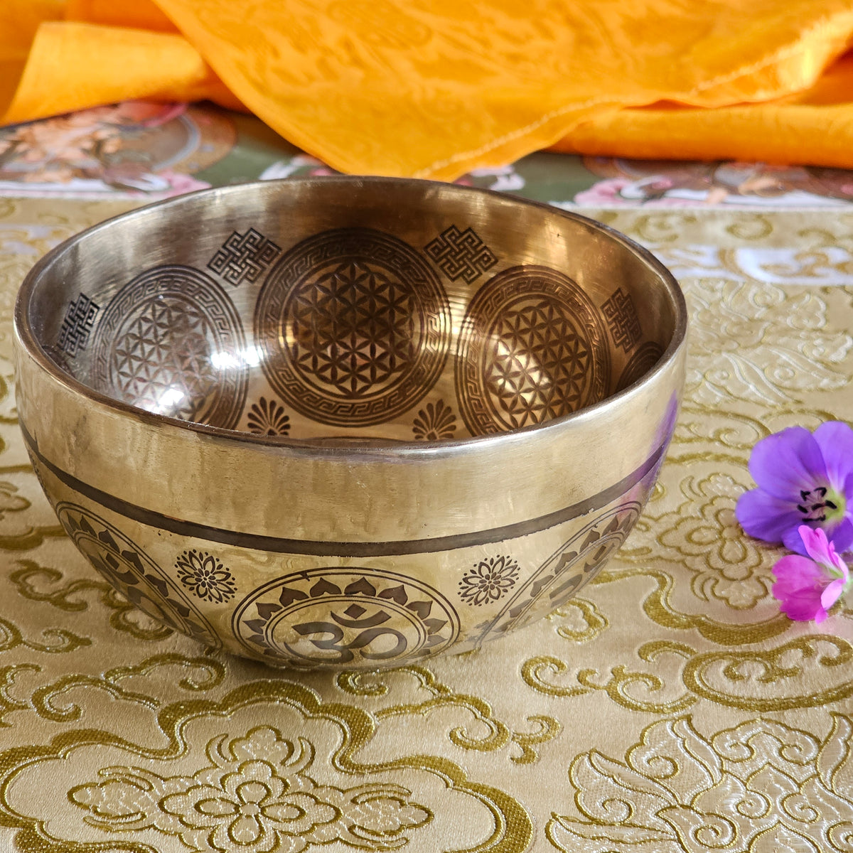 Bol chantant tibétain - Yogi ø 12,5 cm | G# en 432 Hz - chakra de la nuque