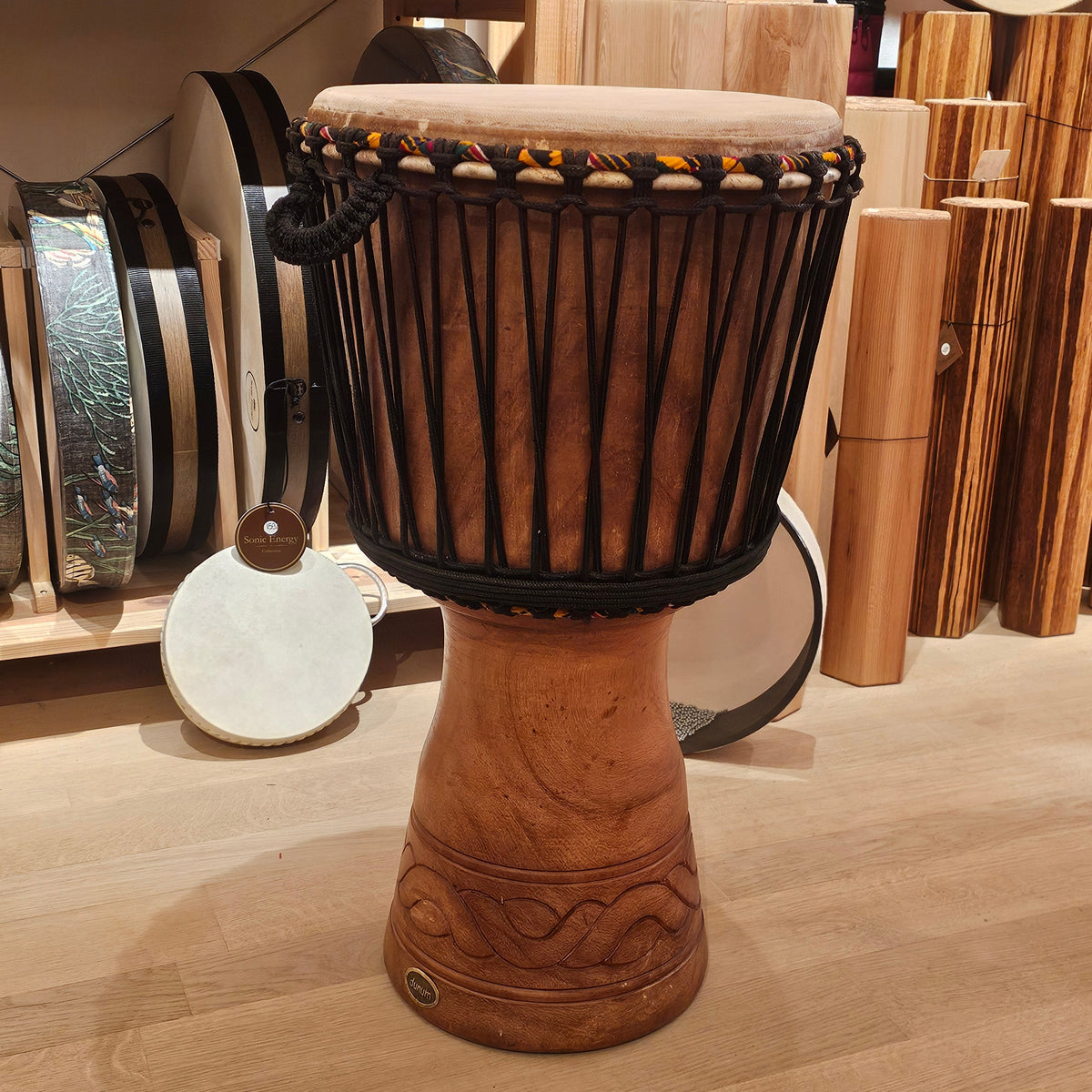 Djembé from Ghana Ø 34 cm, H 64 cm