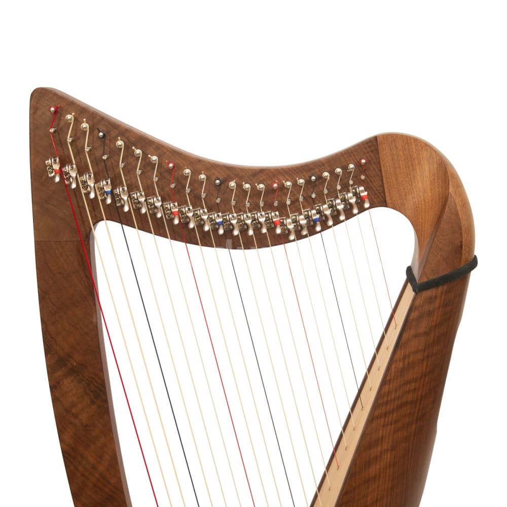 22-saitige Claddagh Harfe Walnuss | Keltische Hebelharfe mit 3 Oktaven