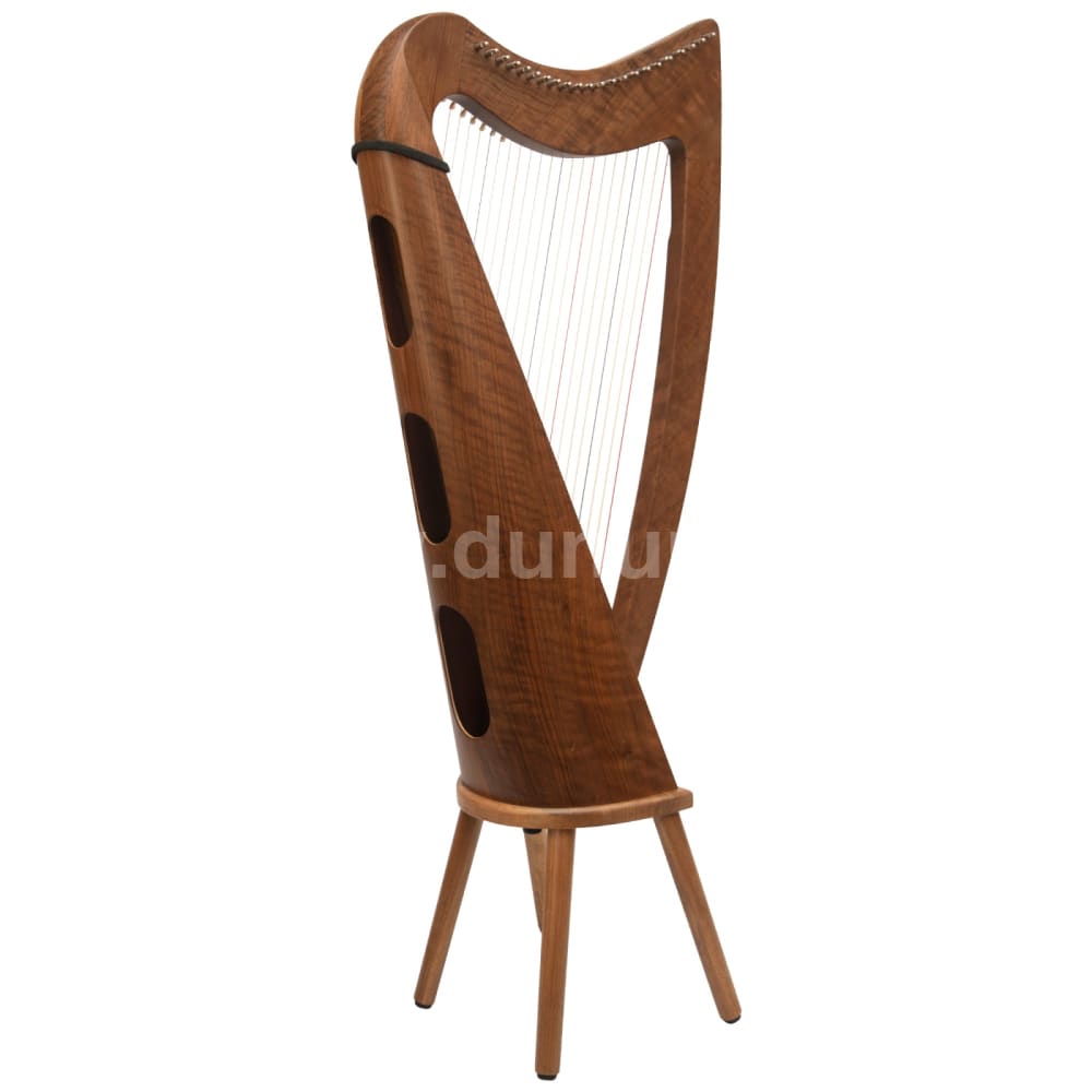 22-saitige Claddagh Harfe Walnuss | Keltische Hebelharfe mit 3 Oktaven
