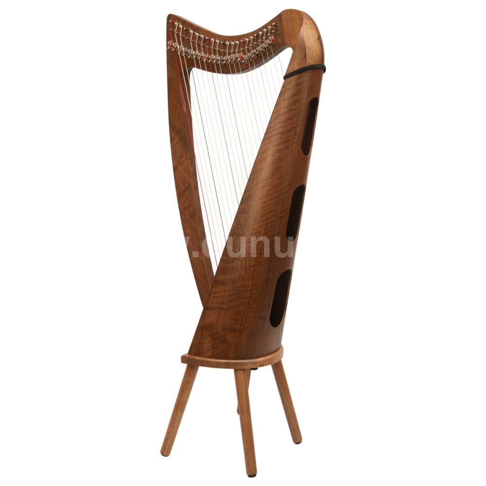 22-saitige Claddagh Harfe Walnuss | Keltische Hebelharfe mit 3 Oktaven