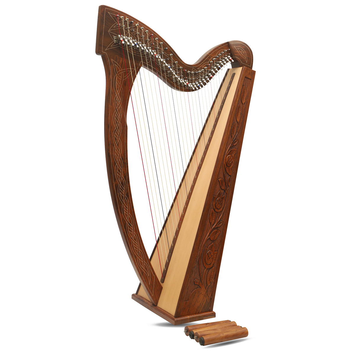 29-string rosewood Boru harp | Celtic lever harp