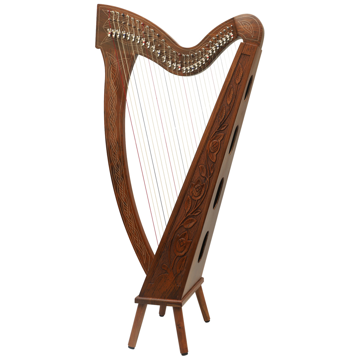 29-string rosewood Boru harp | Celtic lever harp