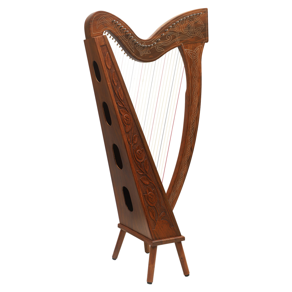 29-string rosewood Boru harp | Celtic lever harp