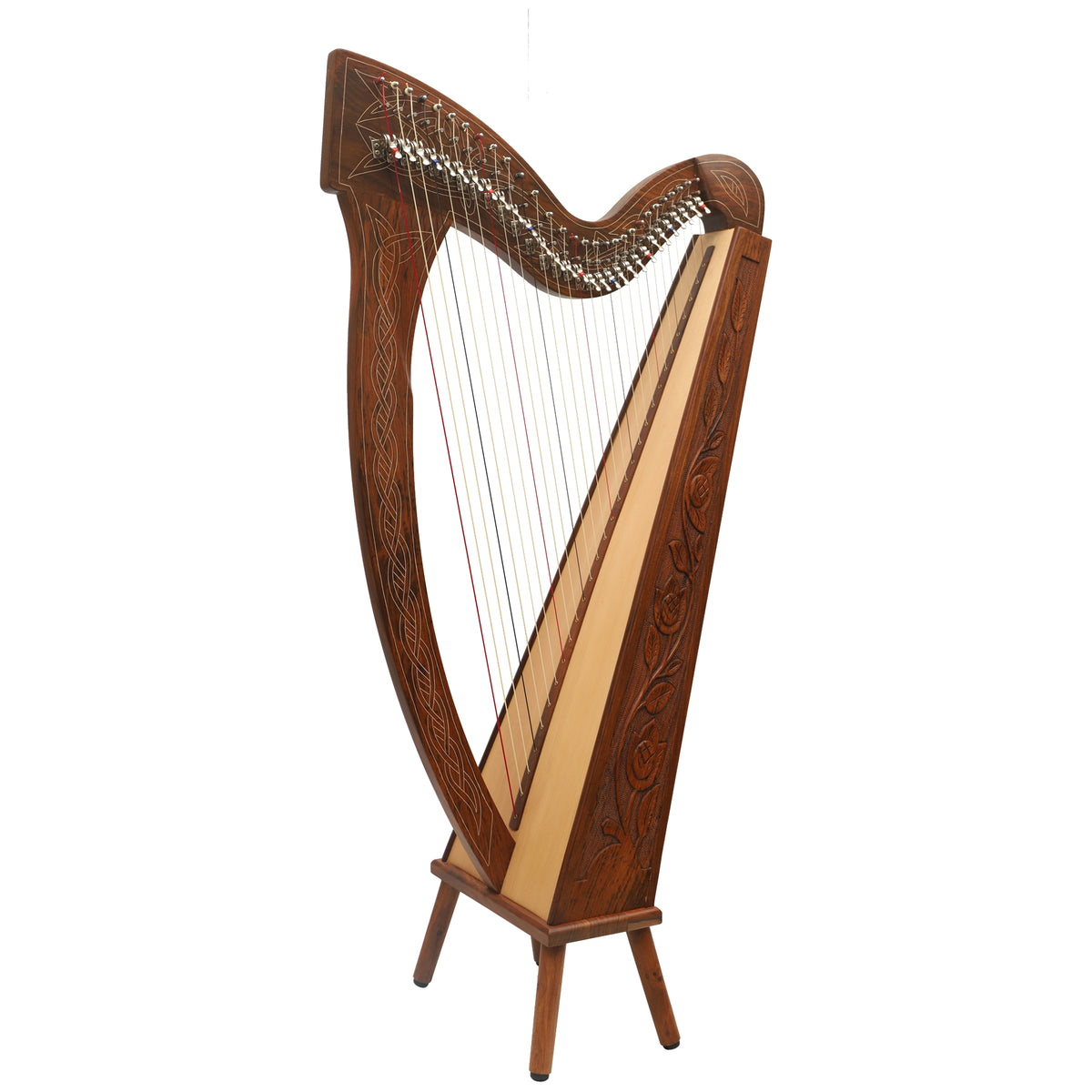 29-string rosewood Boru harp | Celtic lever harp