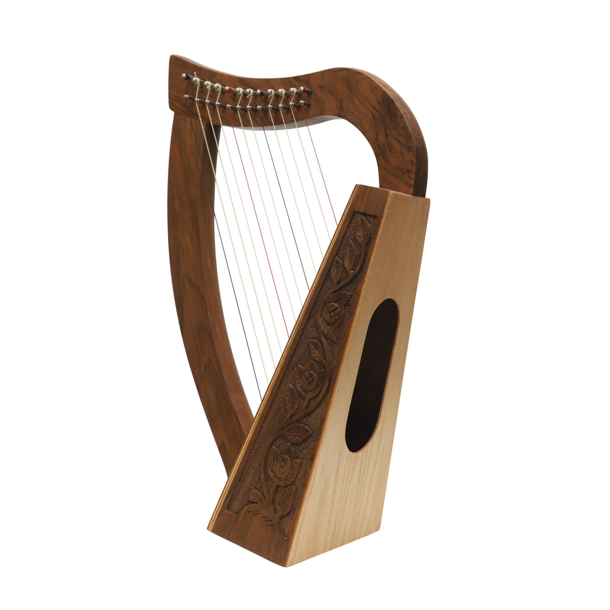 12-saitige O'Carolan Harfe | Keltische Harfe | Walnuss