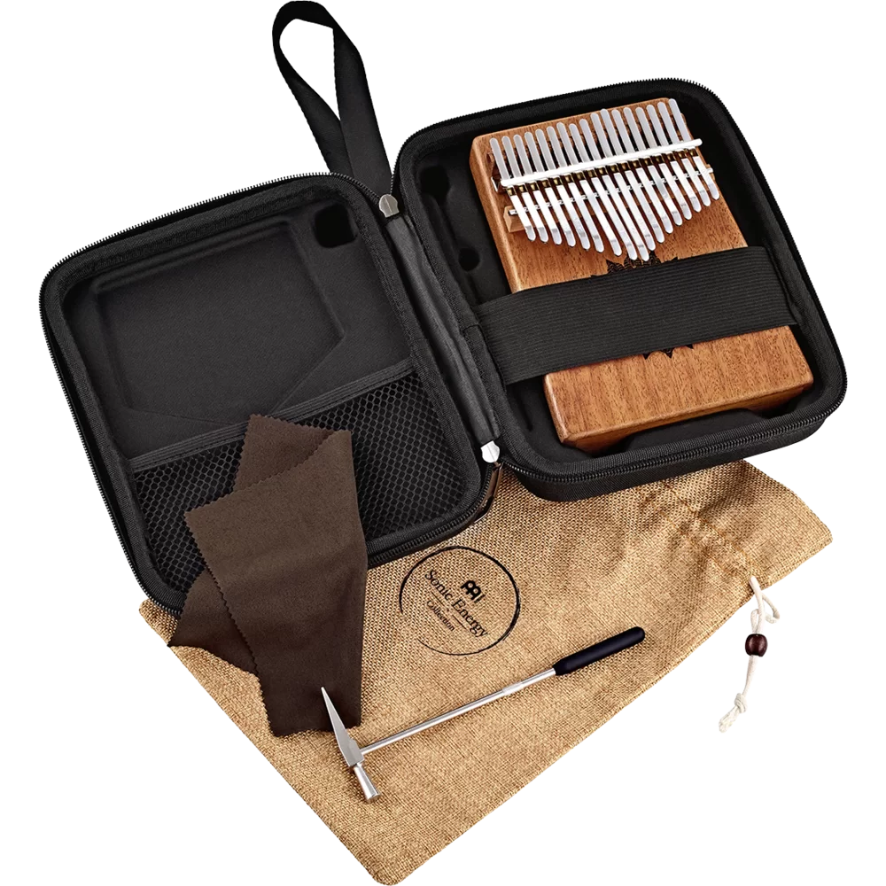 Kalimba 17 notes | acajou | do majeur (440/432 Hz) | sacoche incluse | pick-up en option