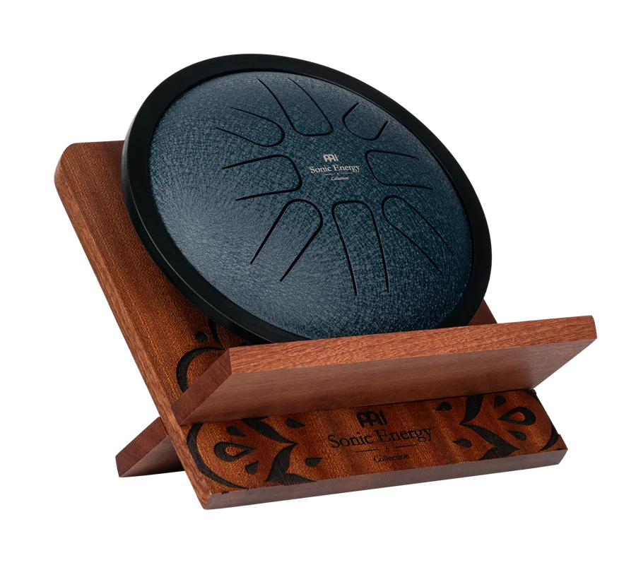 Small Steel Tongue Drum - F-Moll - Schwarz mit Ständer