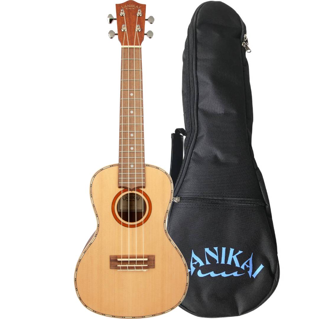 LANIKAI concert ukulele, Cedar Solid Top Series, bag