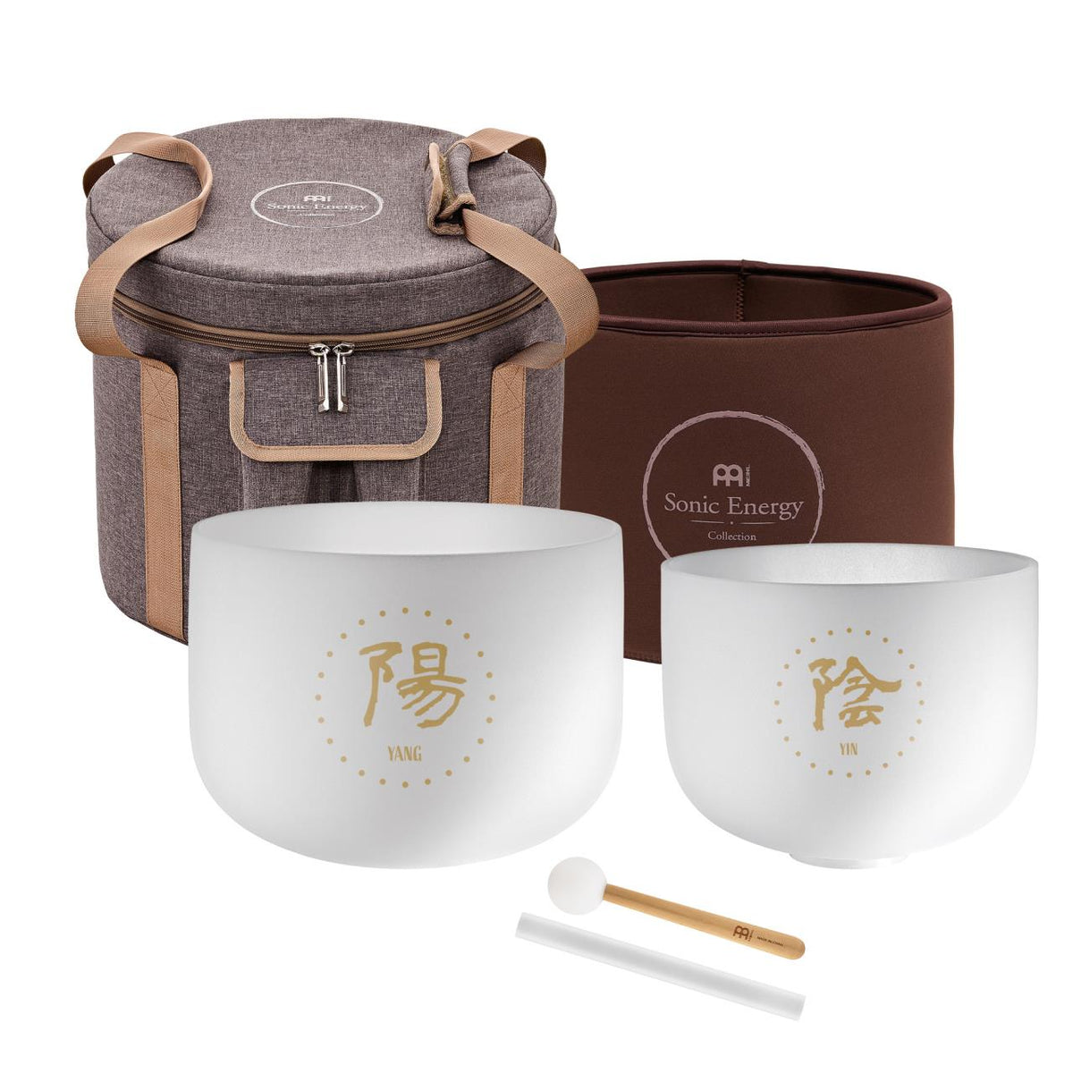 MEINL Sonic Energy Set de 2 pièces TCM Crystal Singing Bowl Yin & Yang