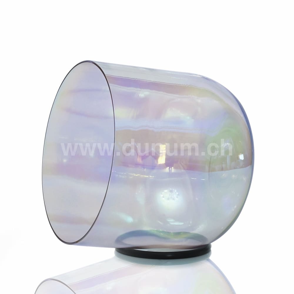 Aurora Kristallklangschale Cosmic Grey ø 15 cm in E - Solar Plexus | 432Hz