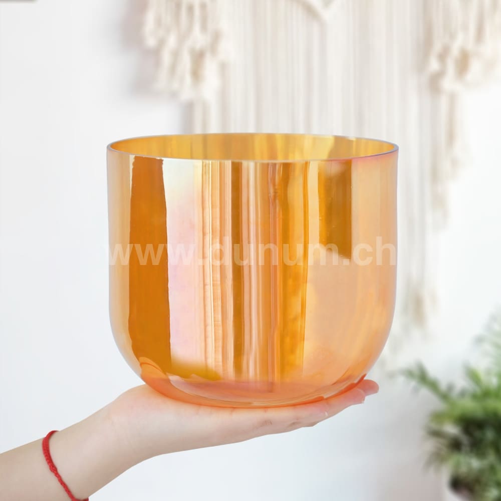 Aurora Kristallklangschale Cosmic Orange ø 18 cm in C - Wurzelchakra | 432Hz