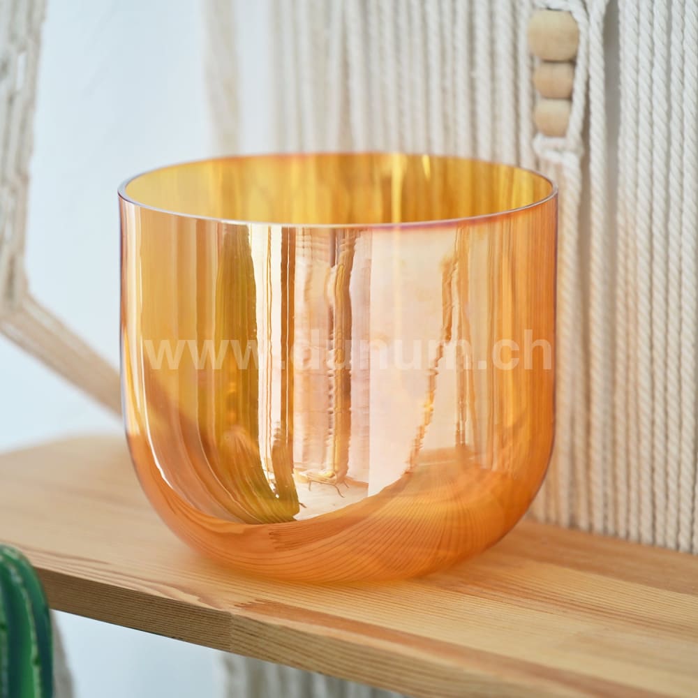 Aurora Kristallklangschale Cosmic Orange ø 18 cm in C - Wurzelchakra | 432Hz