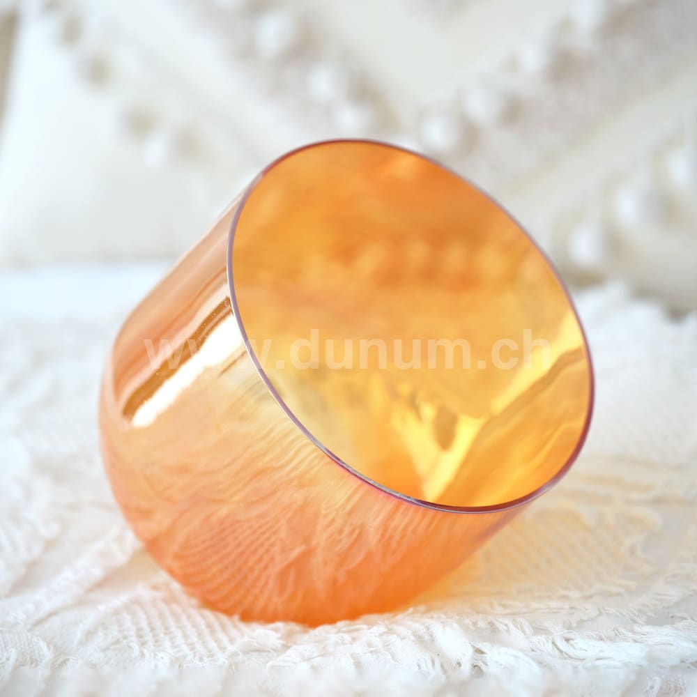 Aurora Kristallklangschale Cosmic Orange ø 18 cm in C - Wurzelchakra | 432Hz