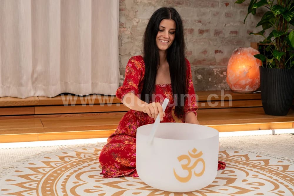 Blume des Lebens Kristallklangschale 8’’ | 16’’ in 136.1 Hz