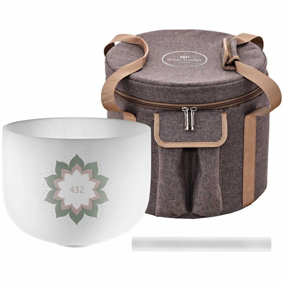 9" / 22cm Kristallklangschale 432 Hz, Lotus Blume mit Tasche