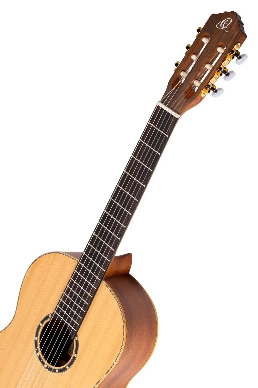 ORTEGA Family Series Pro 4/4 Classical Guitar, 6-String - Natural Cedar/Mahogany + Gig Bag