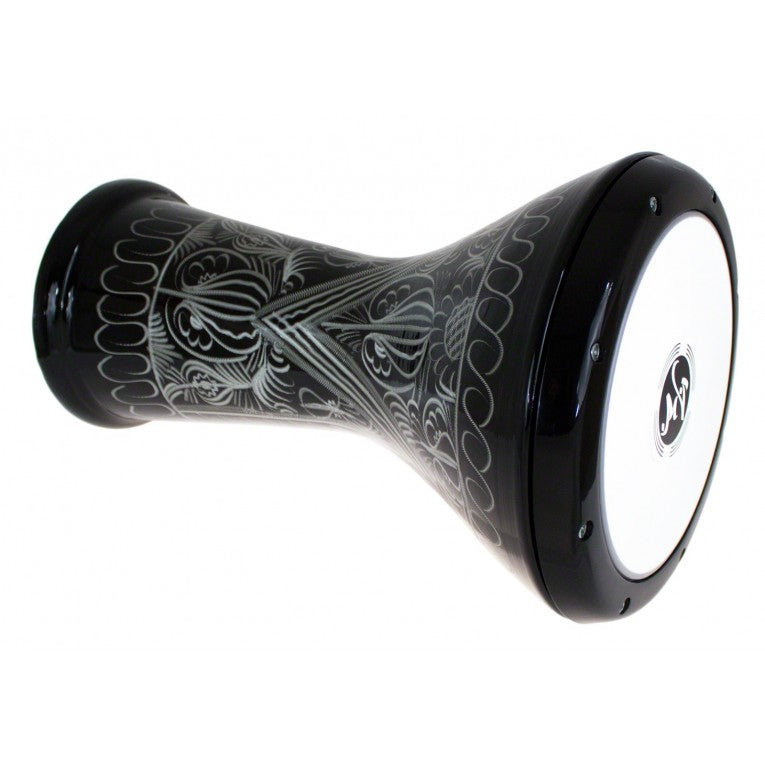 Sawt el Ahram - Doumbek en aluminium noir gravé 8 1/2"